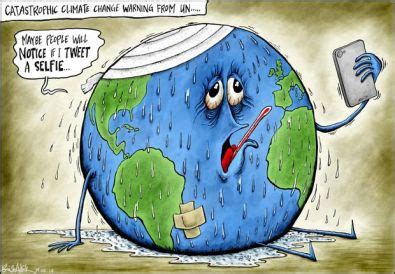 Cartoon: Climate Change Selfie - Mrs Sallibartan's English ressources