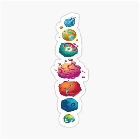 "Unique imaginary Planets Color " Sticker for Sale by kankiSan | Redbubble