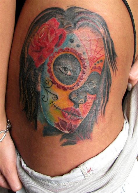 Dia de los muertos tattoo by dmtattoo on DeviantArt