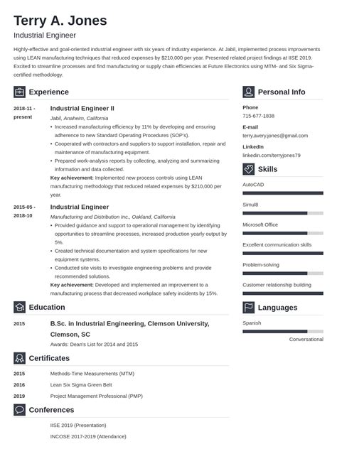 Industrial Engineer Resume Examples [2025 Guide]