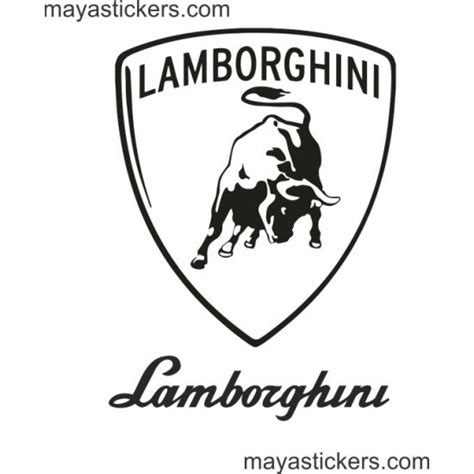 Lamborghini shield logo decal for cars, bikes, and laptop - lowest ...