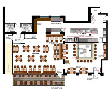 Restaurant Floor Plan Maker - Waterfall Bedroom Suite