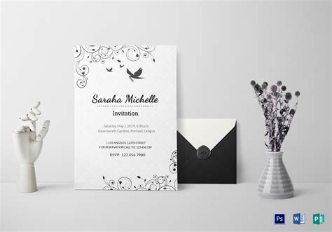 Ornamental Debut Invitation Design Template in Word, PSD, Publisher