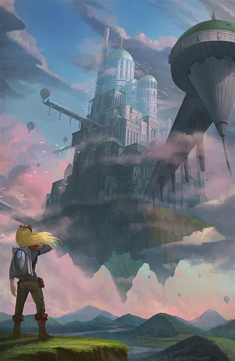 Sky Castle by yagaminoue on DeviantArt | Fantasy art landscapes, Castle ...