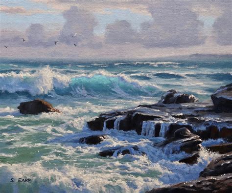 How to Paint a Rocky Shore Seascape — Samuel Earp Artist | Akvareller ...