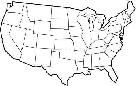 United States Map Not Labeled - Winna Kamillah