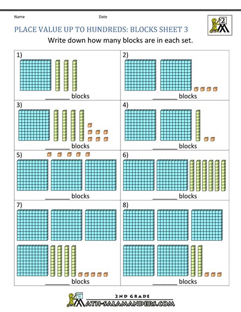 Grouping Tens As Hundreds Worksheets