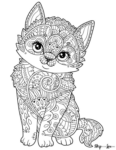 Mandala Cat Coloring Page Download Printable PDF | Templateroller