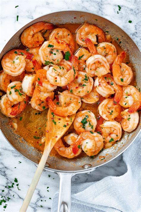 10-Minute Garlic Butter Shrimp - #shrimp #recipe #eatwell101 - This ...