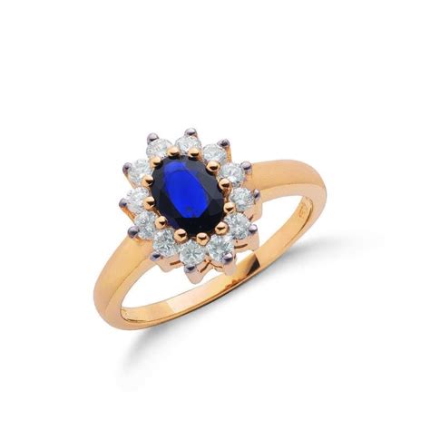 9ct Gold Diamond & Blue Sapphire Ring | Giorgio JewellersGiorgio Jewellers