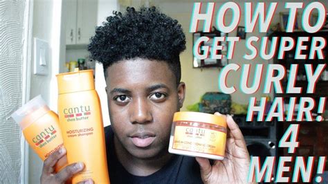 HOW TO GET NATURALLY CURLY HAIR FOR BLACK MEN! (EASY MENS TUTORIAL ...