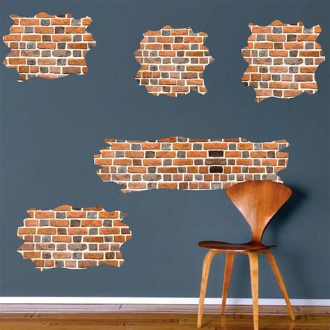 Brick Wallpaper Wall Decal Decor Sticker Wall Paper Vinyl Bricks Layer ...