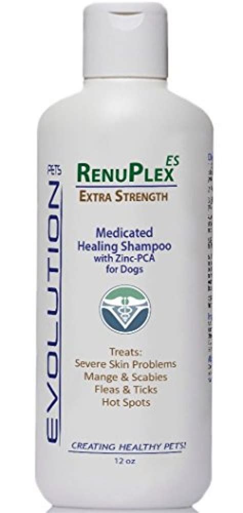 Medicated Dog Mange Shampoo. Antifungal RenuPlex Extra Strength Mange ...