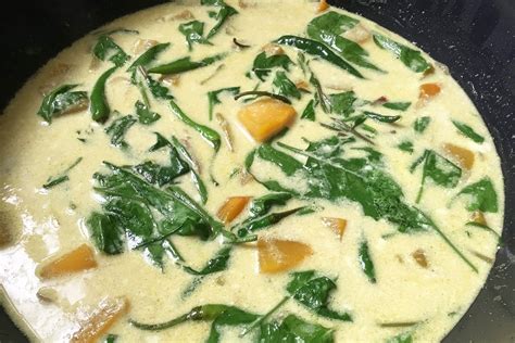 Jackfruit seeds Curry with Squash and Spinach