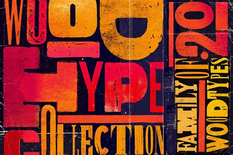 Wood Type Collection – 20 Grunge Fonts on Behance