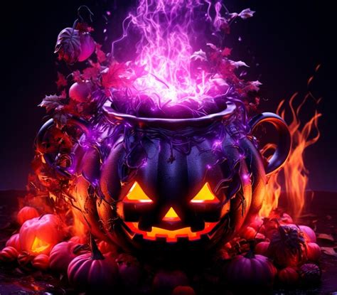 Premium AI Image | halloween photo of a witch cauldron