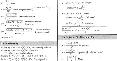 Statistics Tutor: Statistics Formulas