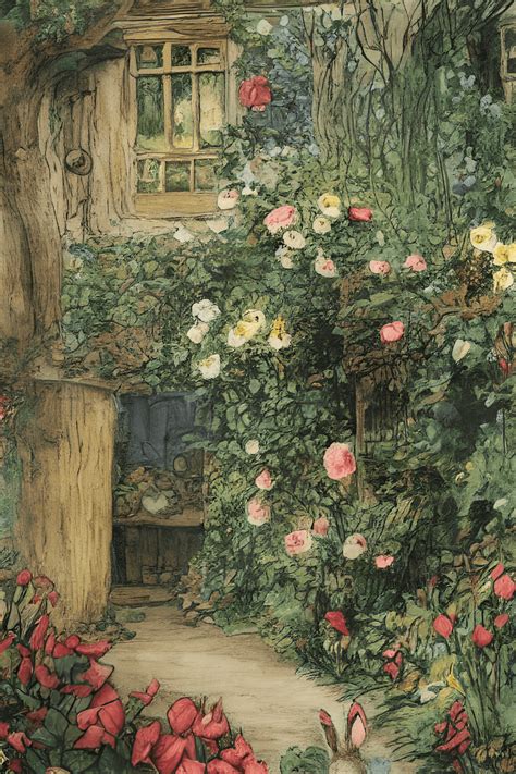 Beatrix Potter Garden Painting · Creative Fabrica