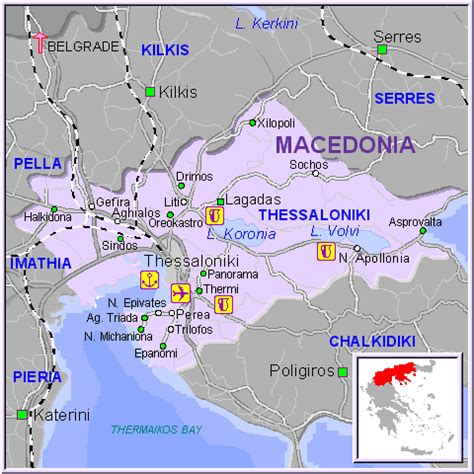 Thessaloniki map GREECE – Detailed map of Thessaloniki