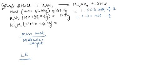 SOLVED: The reactions for the production of Na2SO4 from salt and ...