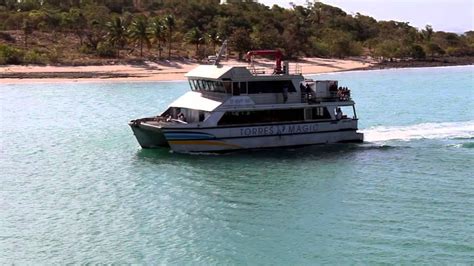 Arrival of Thursday Island Ferry at Seisia Wharf - YouTube