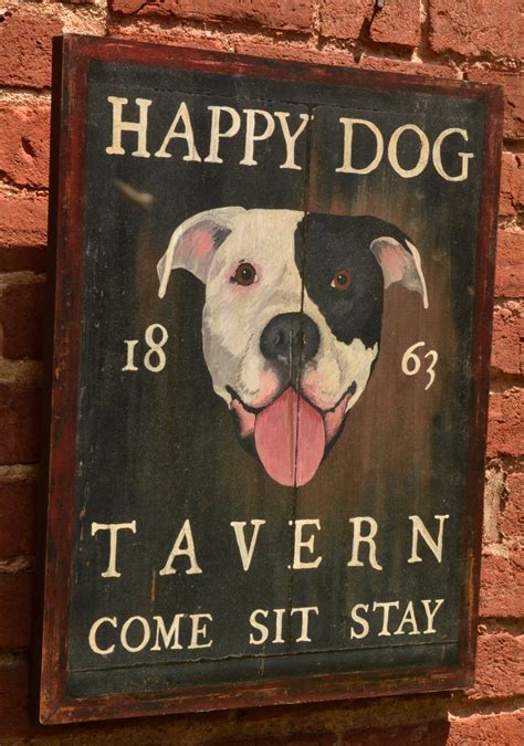 Dog Portrait Custom Signs Rustic Paintings Folk Art Wall - Etsy