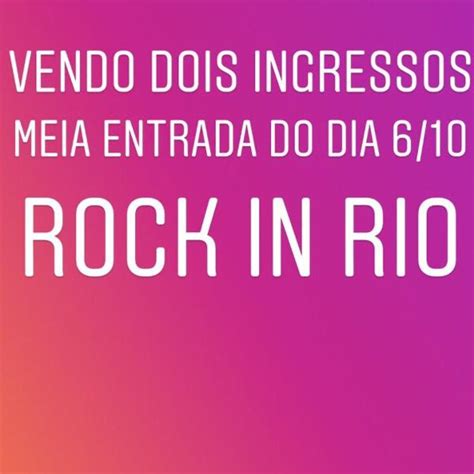 Ingresso rock in rio 6/10 imagine dragons, muse e nickelback em ...