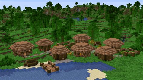 A little village i had made way back in 1.13, built in one of my ...