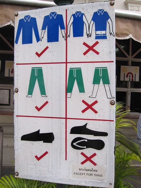 Dress code sign, Grand Palace, Bangkok (circa 2004) | Flickr - Photo ...