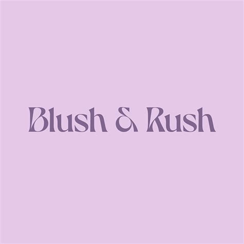 Blush & Rush - Logo, Branding, Packaging Design on Behance