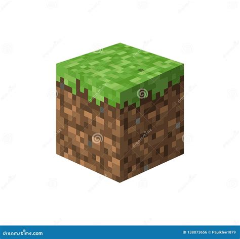 Minecraft Cube Vector Illustration Editorial Photo - Illustration of ...