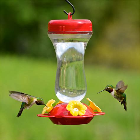 Perky-Pet Top Fill Glass Yellow Flower Hummingbird Feeder