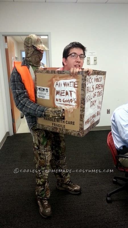 Funny Man in a Box Costume