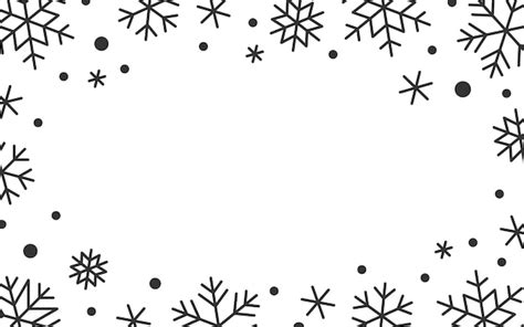 White Border Snowflake Clipart Snowflake