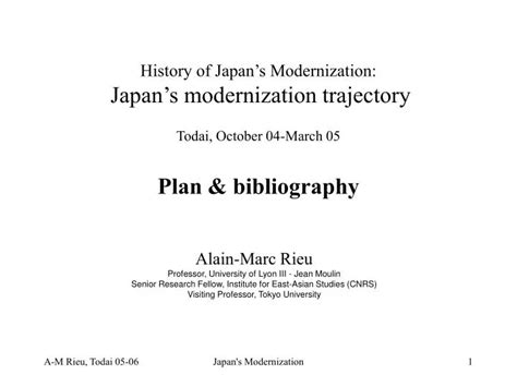 PPT - History of Japan’s Modernization: Japan’s modernization ...