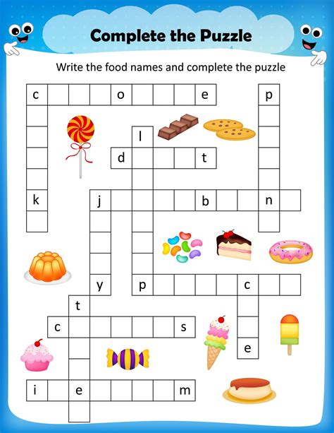 Puzzle Worksheets for Kids Free Printable Crossword Puzzles for Kids ...