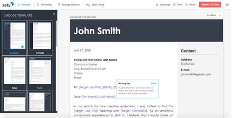 Cover Letter Template Zety | Free Resume Templates