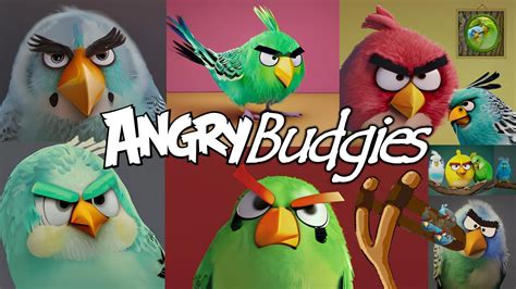 Angry Budgies (Angry Birds as Budgies) Drawn by AI - YouTube