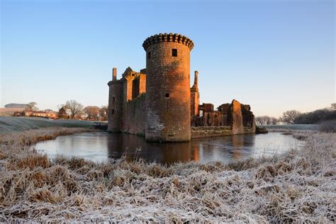 A frosty morning at Caerlaverock Castle, Dumfriesshire | Scotland ...