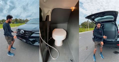 India's first Toyota Fortuner with a built-in toilet [Video]