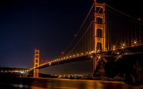 Golden Gate Bridge At Night Wallpapers - Wallpaper Cave