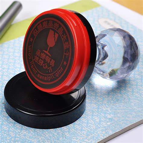 Diy pre ink customized self inking stamp rubber round and oval for ...