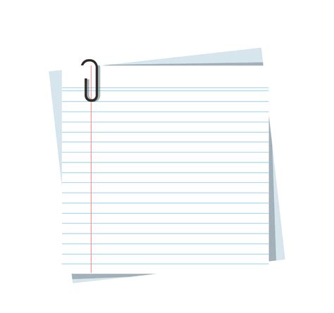 Blank notebook paper sheet with lines 12375457 PNG