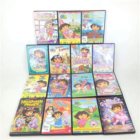 DORA THE EXPLORER Nick Jr DVD Lot of 10 Videos Nickelodeon ADVENTURE (2 ...