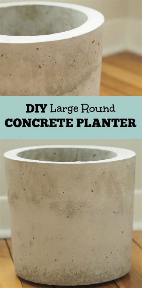 DIY Large Round Concrete Planter | DIY Montreal