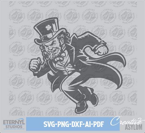 Leprechaun SVG PNG, Running Leprechaun, Vector Art, St. Patrick's Day ...