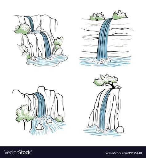 Waterfall Royalty Free Vector Image - VectorStock