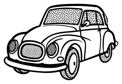 car - lineart - Openclipart