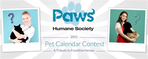 Paws Humane Society | Paws Humane Society's 2021 Pet Calendar Contest ...