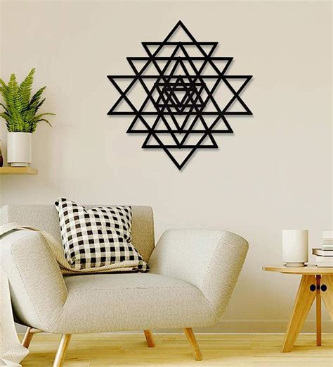 Buy Black Steel Geometric Triangle Wall Art at 13% OFF by WallCentre ...